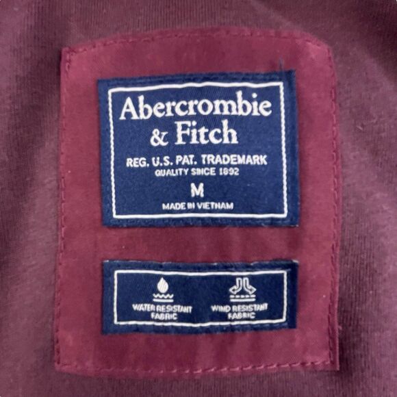 Abercrombie & Fitch Maroon Puffer Jacket with Faux Fur Hood - Picture 3 of 12